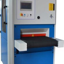 Used (AS NEW) Gecam G65RRR - three headed 650mm wide belt machine with Wet Dust Extractor